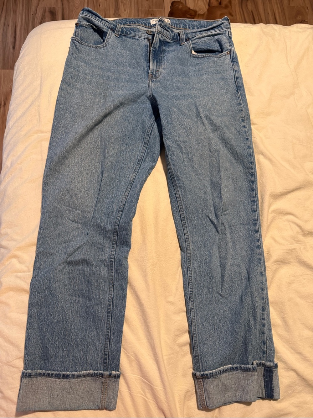 Abercrombie & Fitch Curve Love 90’s straight mid rise jeans